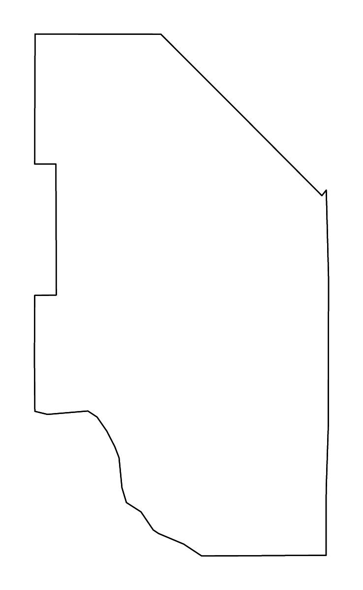 Mapa de contorno de Ada, Idaho con ríos.