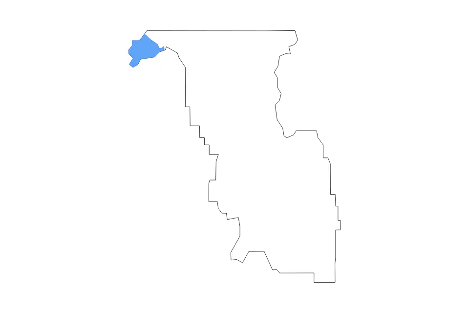 Carte de Bannock, Idaho de type contour et lacs pour Amérique du Nord, montrant contour et lacs avec des éléments hydrographiques comme American Falls Reservoir.