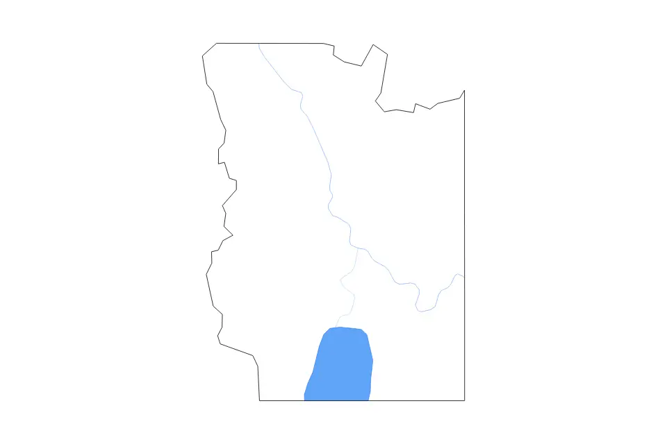 Mapa de Bear Lake, Idaho de tipo contorno, lagos y ríos para América del Norte, con contorno, lagos y ríos con elementos de agua como Bear Lake.