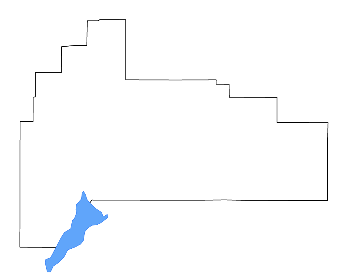 Mapa de contorno de Bingham, Idaho con lagos y ríos.