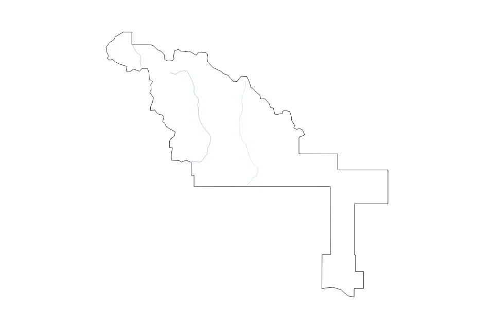 Mapa de Blaine, Idaho de tipo contorno y ríos para América del Norte, con contorno y ríos con límites limpios.