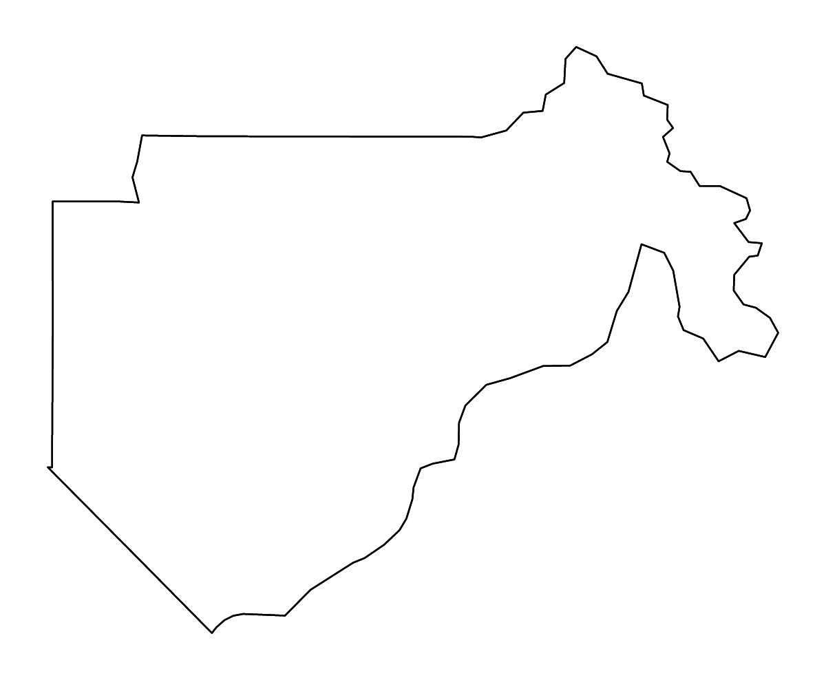 Mapa de contorno de Boise, Idaho con ríos.