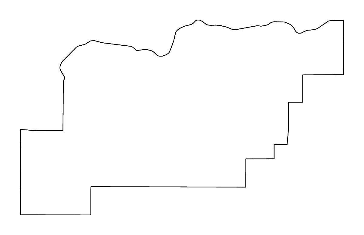 Mapa de contorno de Clark, Idaho con ríos.