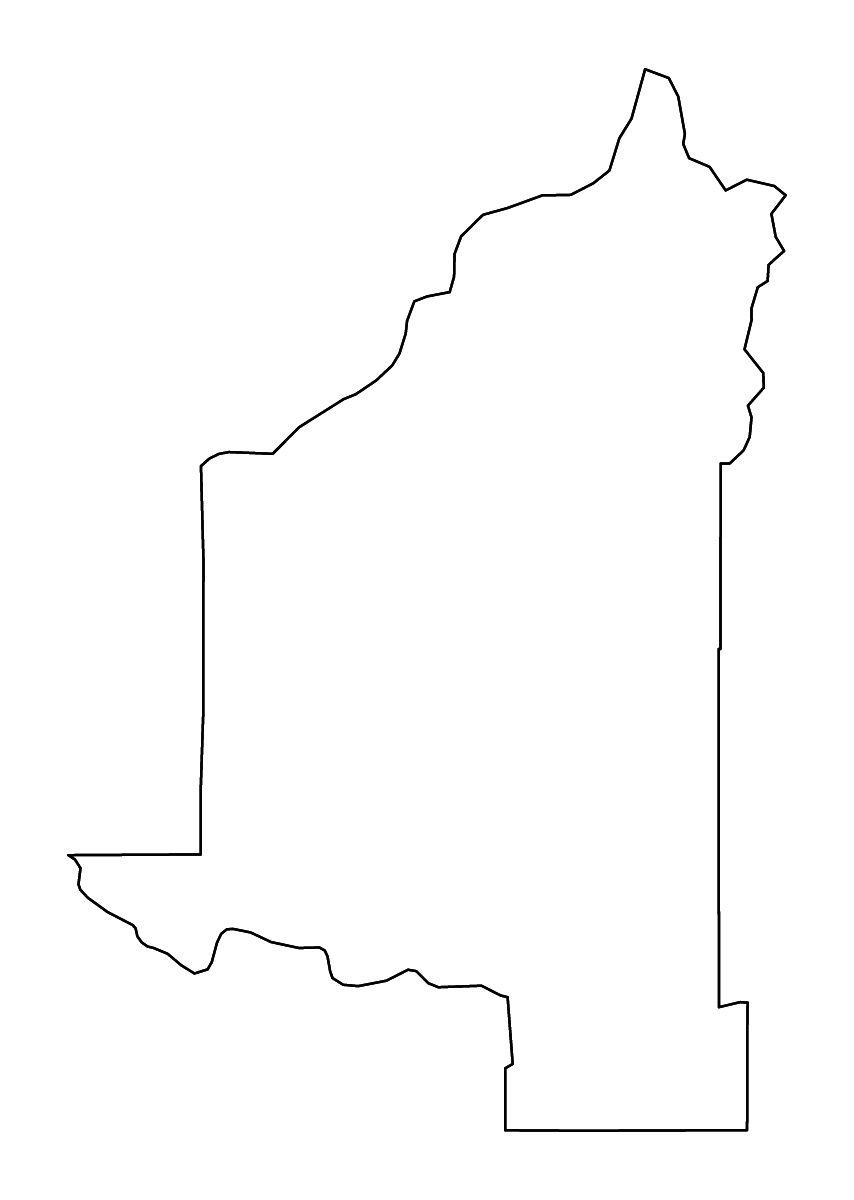 Mapa de contorno de Elmore, Idaho con ríos.
