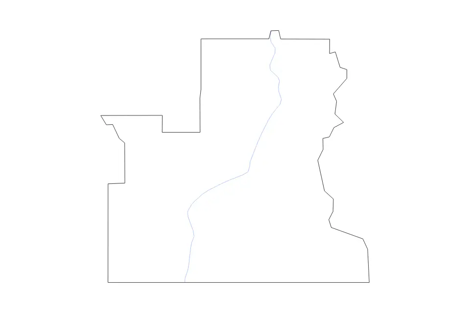 Carte de Franklin, Idaho de type contour et rivières pour Amérique du Nord, montrant contour et rivières avec des limites nettes.