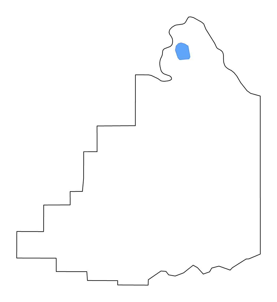 Mapa de contorno de Fremont, Idaho con lagos y ríos.