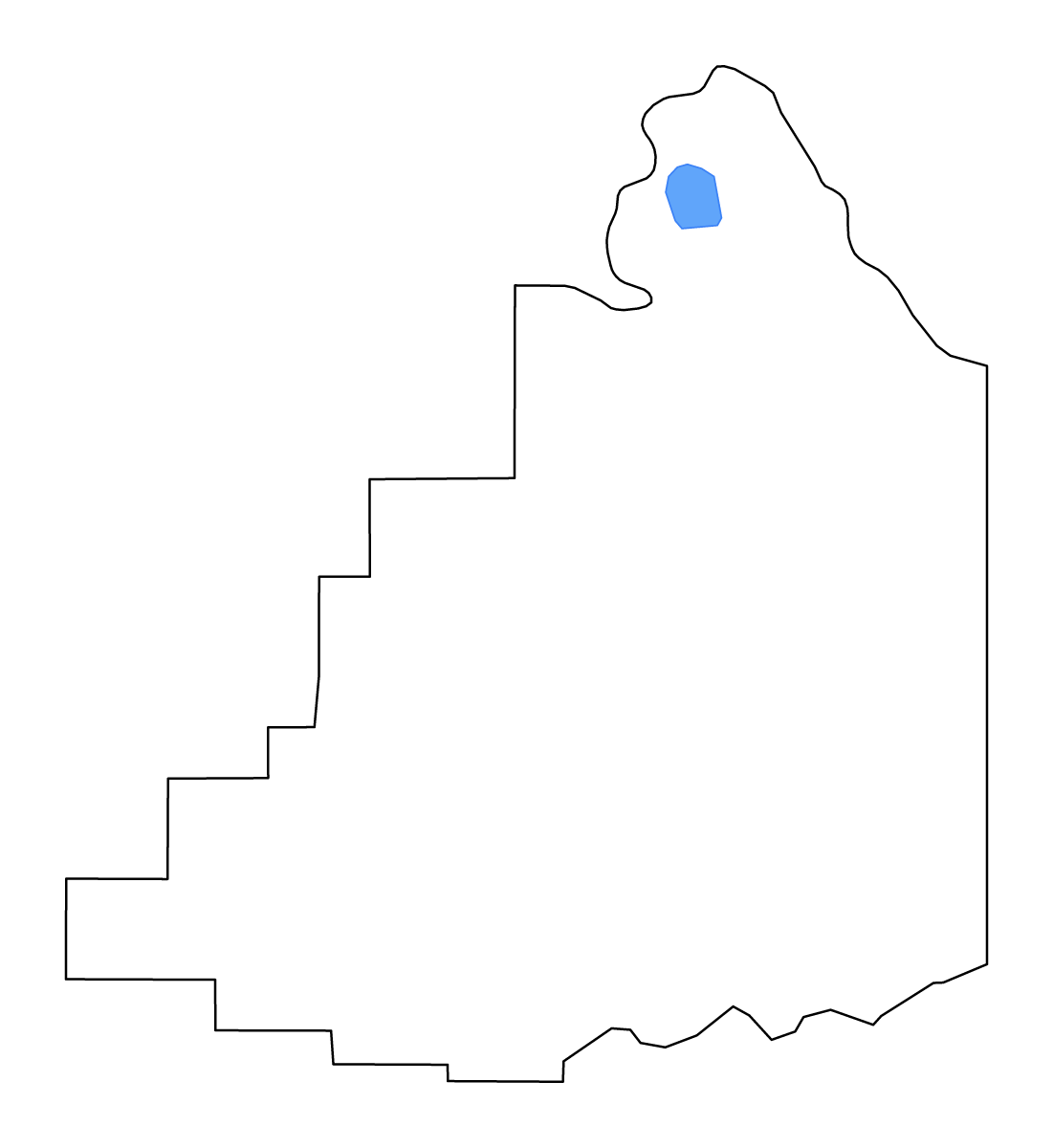 Carte de contour de Fremont, Idaho avec lacs et rivières.
