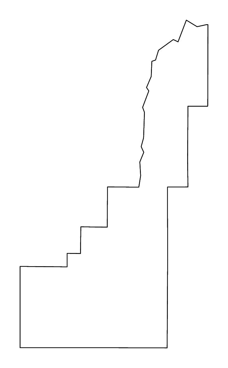 Mapa de contorno de Gem, Idaho con ríos.