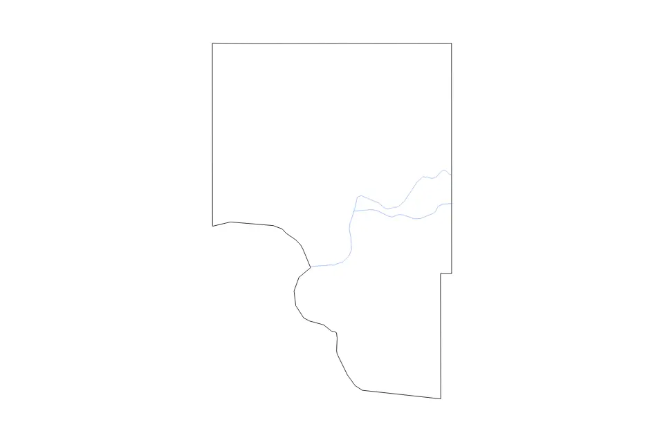 Carte de Gooding, Idaho de type contour et rivières pour Amérique du Nord, montrant contour et rivières avec des limites nettes.