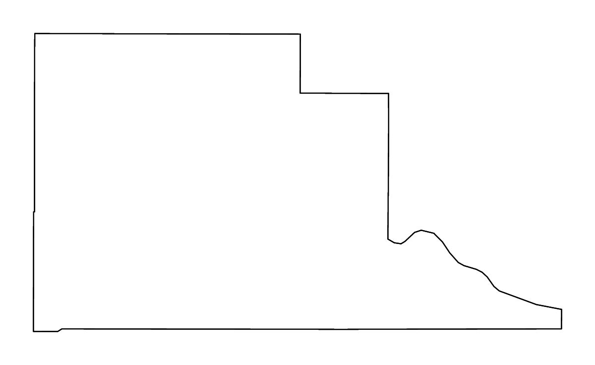 Mapa de contorno de Jefferson, Idaho con ríos.