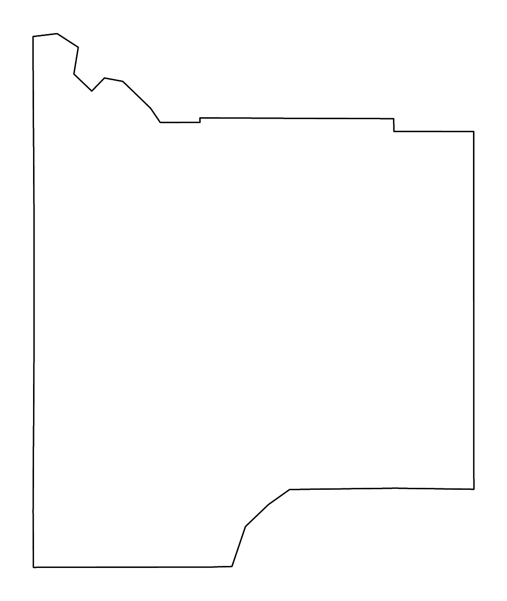 Mapa de contorno de Latah, Idaho con ríos.