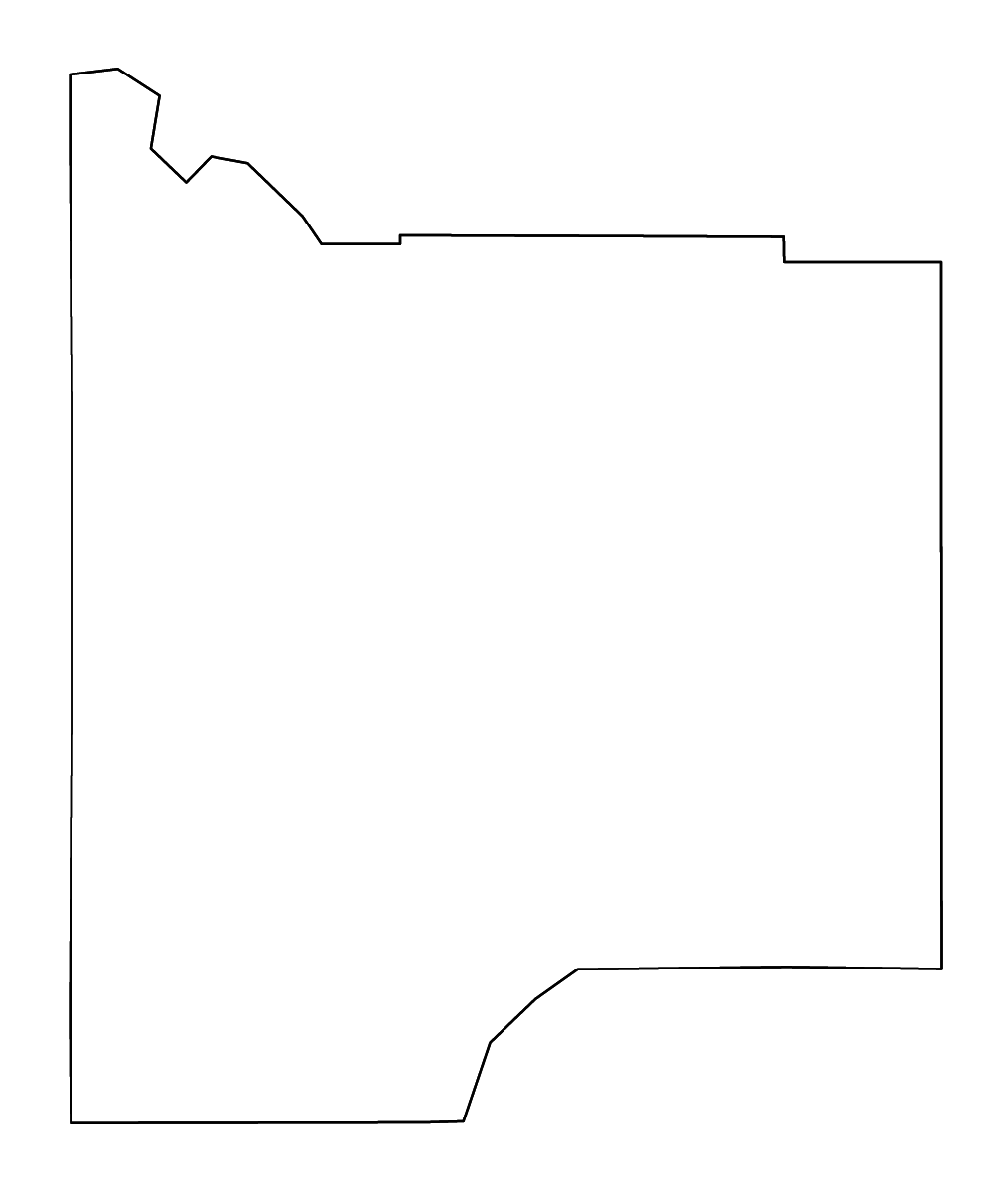 Mapa de contorno de Latah, Idaho con ríos.