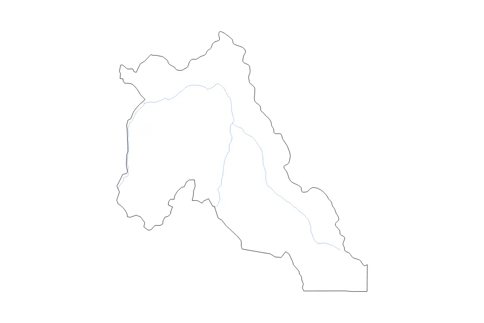 Mapa de Lemhi, Idaho de tipo contorno y ríos para América del Norte, con contorno y ríos con límites limpios.
