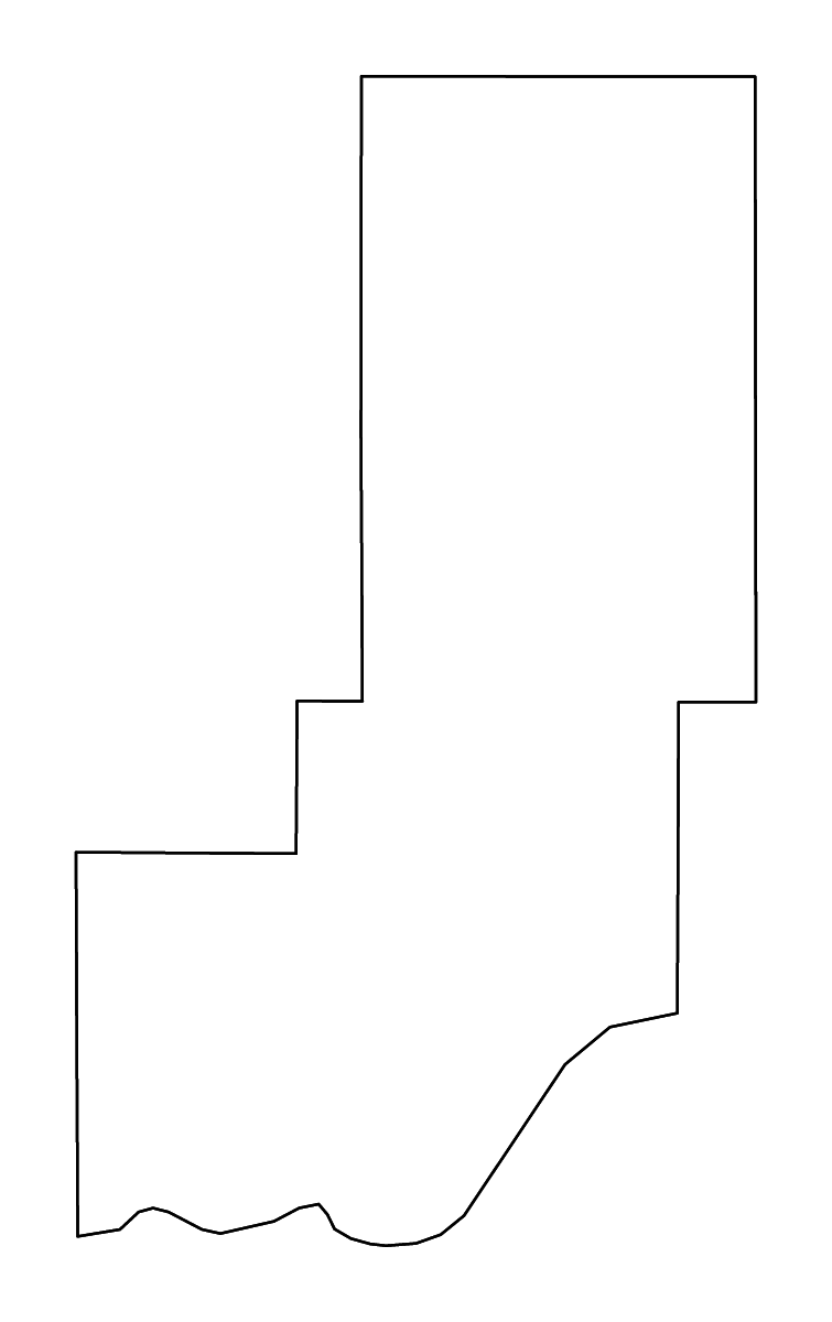 Carte de contour de Minidoka, Idaho avec rivières.