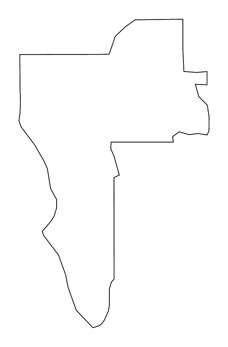 Mapa de contorno de Nez Perce, Idaho con ríos.