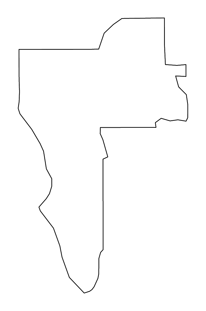 Mapa de contorno de Nez Perce, Idaho con ríos.