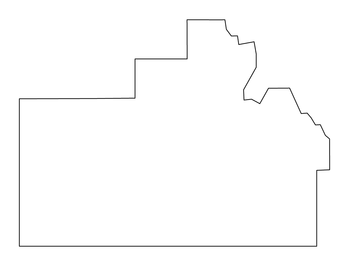 Mapa de contorno de Oneida, Idaho.