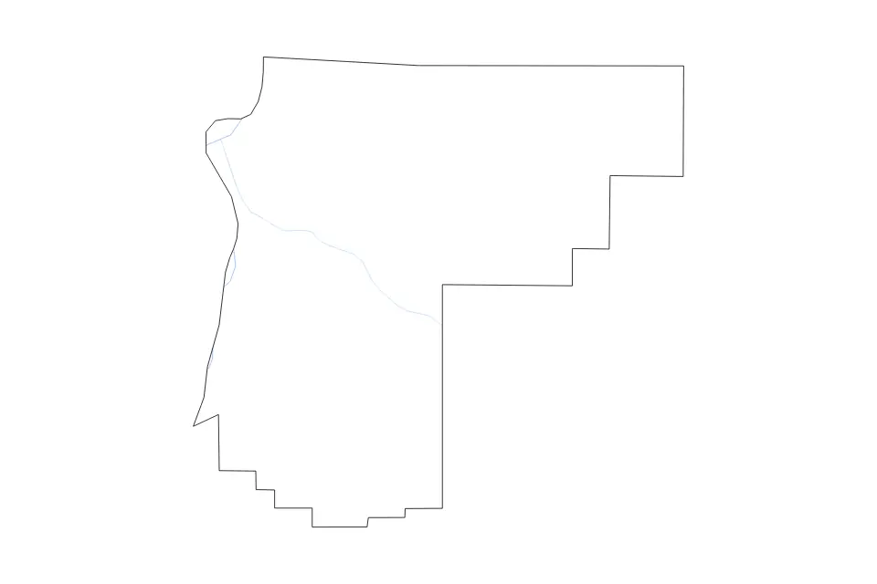 Mapa de Payette, Idaho de tipo contorno y ríos para América del Norte, con contorno y ríos con límites limpios.