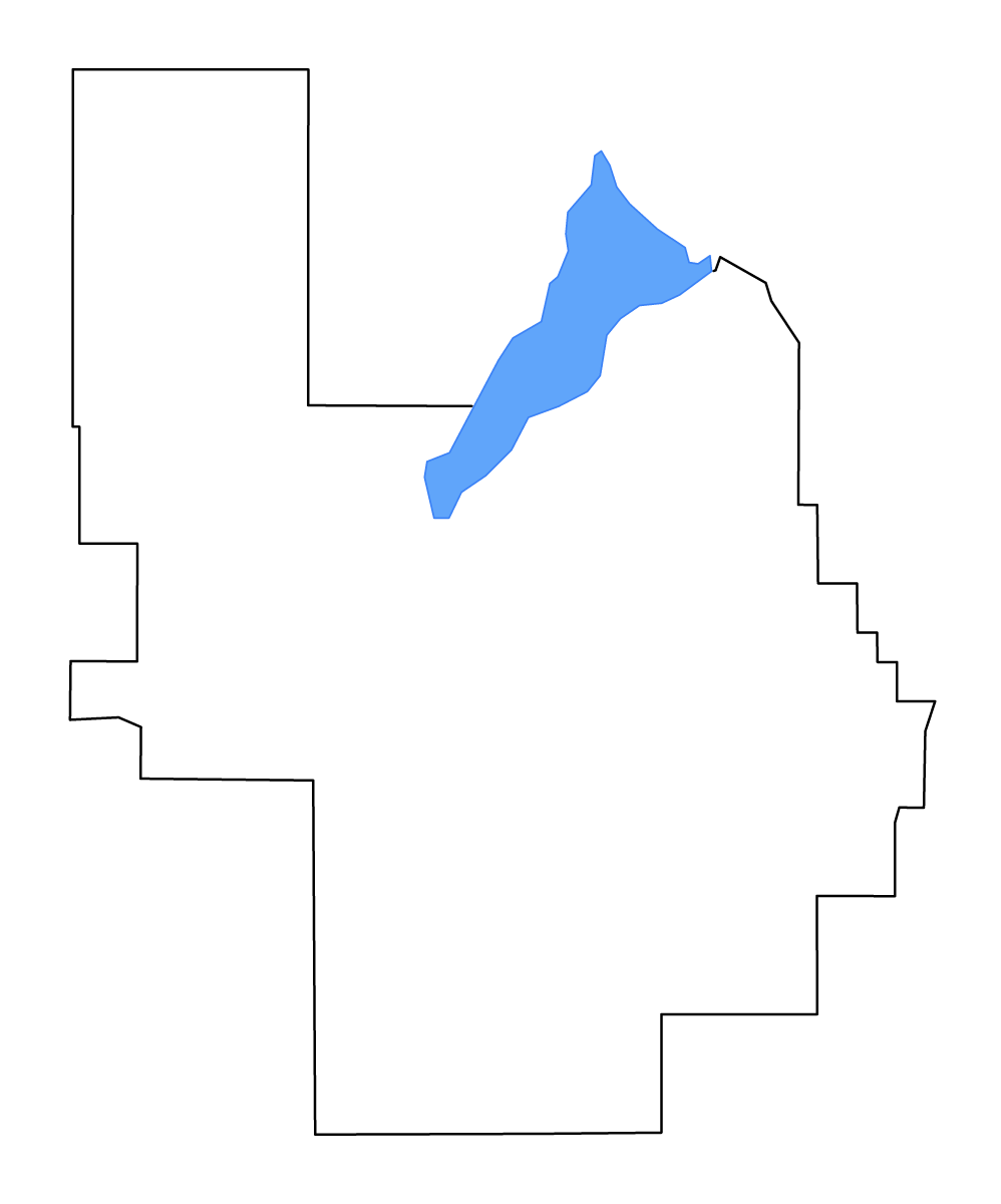 Carte de contour de Power, Idaho avec lacs et rivières.