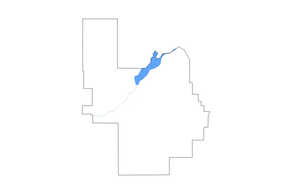 Carte de Power, Idaho de type contour, lacs et rivières pour Amérique du Nord, montrant contour, lacs et rivières avec des éléments hydrographiques comme American Falls Reservoir.
