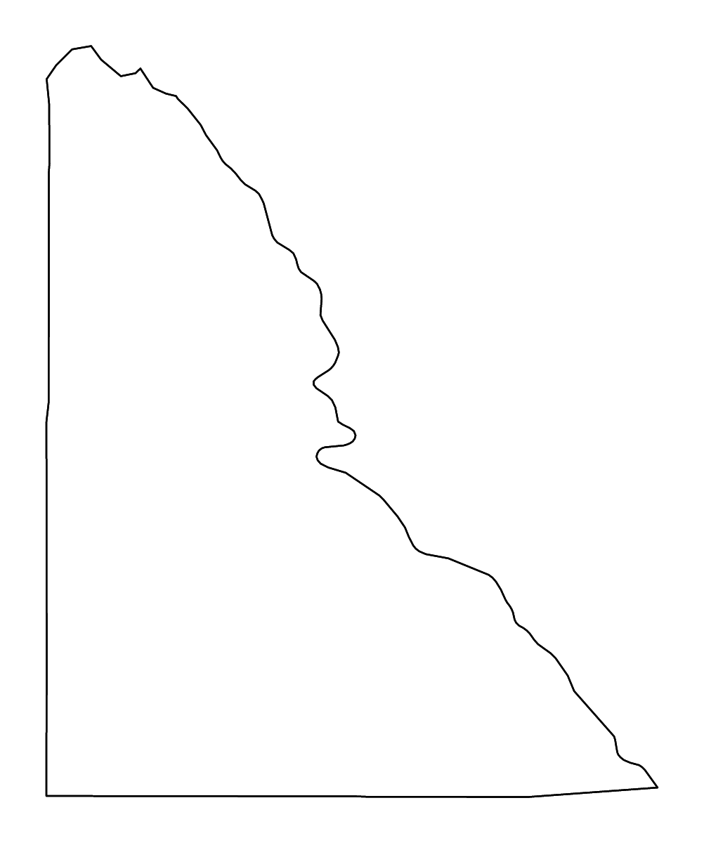 Mapa de contorno de Shoshone, Idaho con ríos.