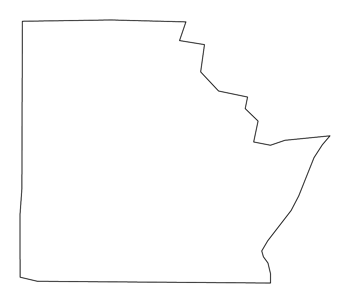 Mapa de contorno de Brown, Illinois con ríos.