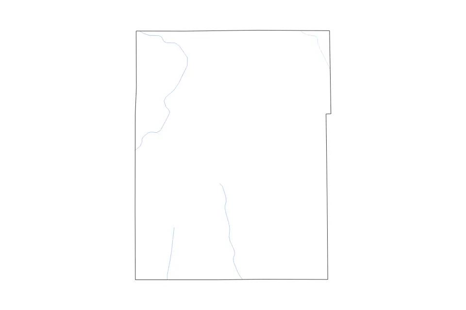 Outline map of Champaign County, Illinois with subdivision borders and rivers.