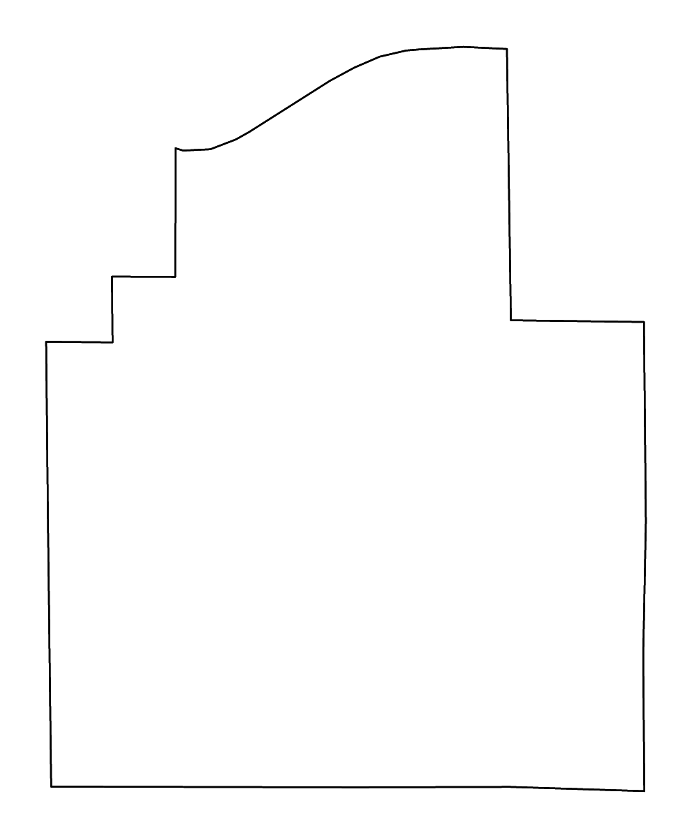 Mapa de contorno de Christian, Illinois con ríos.