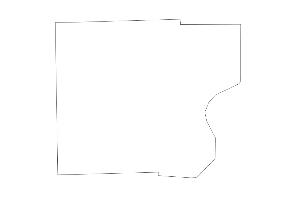 Outline map of Clark County, Illinois with subdivision borders.