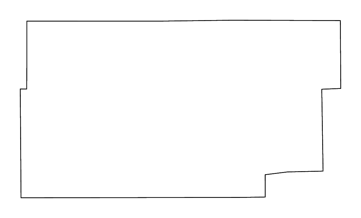 Mapa de contorno de Douglas, Illinois con ríos.