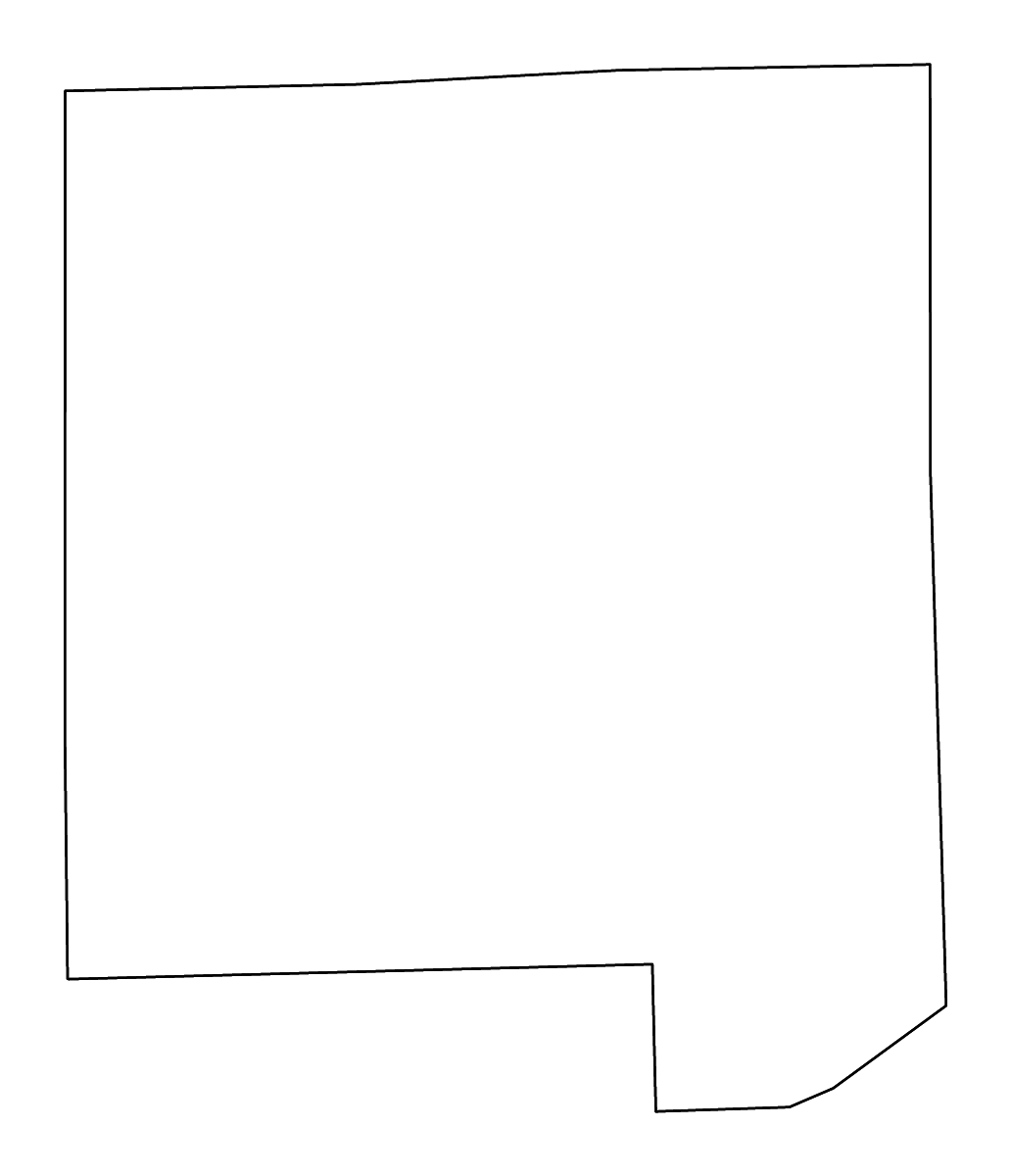 Mapa de contorno de DuPage, Illinois con ríos.