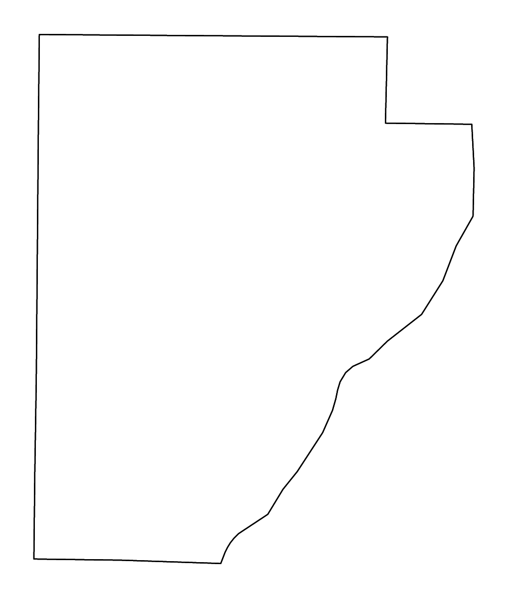Carte de contour de Fulton, Illinois avec rivières.