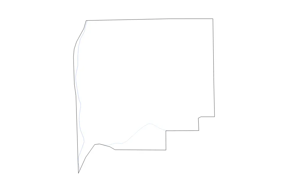 Outline map of Greene County, Illinois with subdivision borders and rivers.