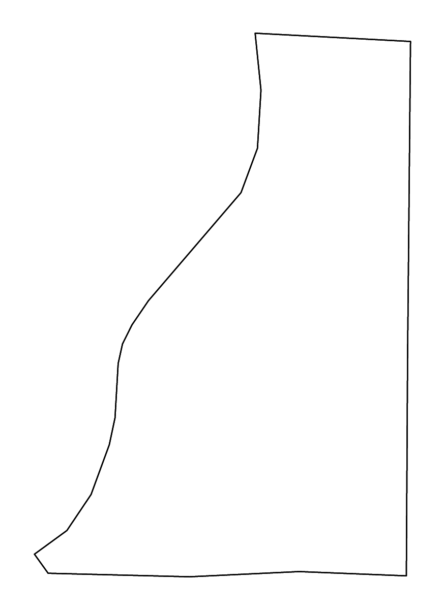 Mapa de contorno de Henderson, Illinois con ríos.