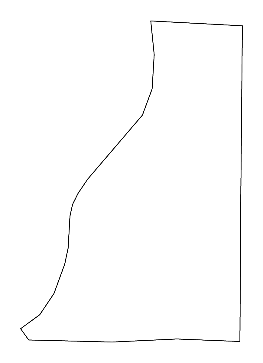 Mapa de contorno de Henderson, Illinois con ríos.