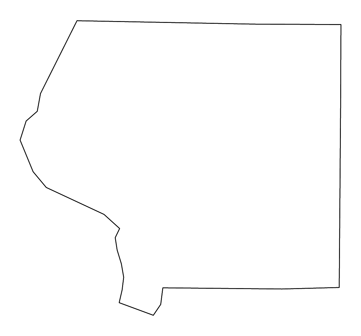 Mapa de contorno de Jackson, Illinois con ríos.