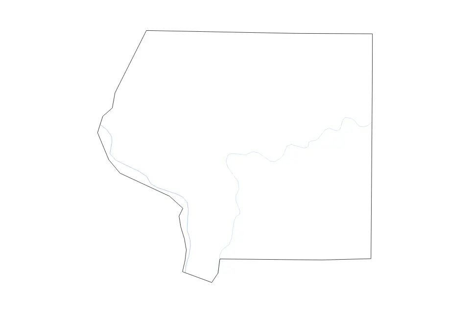 Mapa de Jackson, Illinois de tipo contorno y ríos para América del Norte, con contorno y ríos con límites limpios.