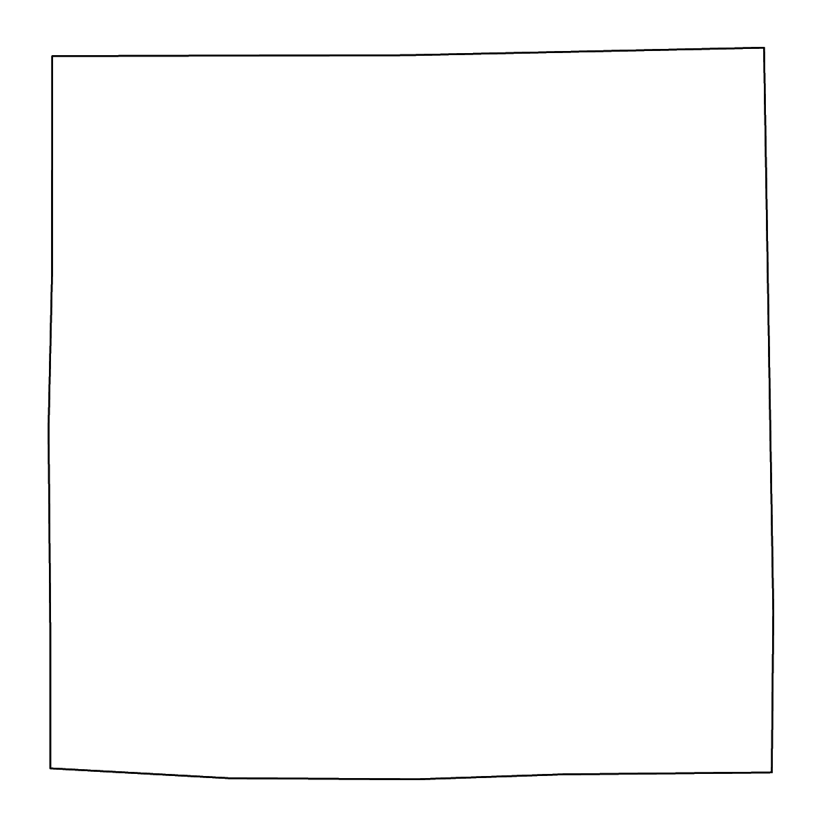 Outline map of Jasper County, Illinois with rivers.