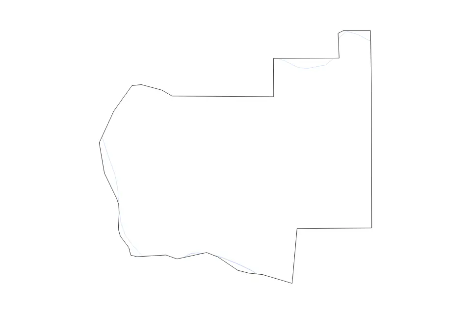 Outline map of Jersey County, Illinois with subdivision borders and rivers.