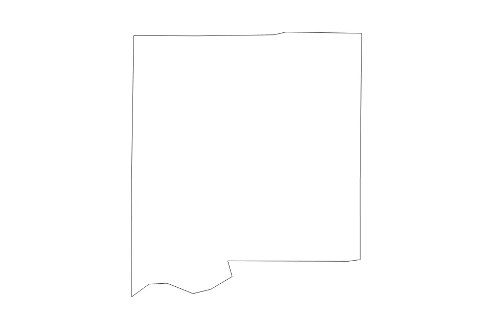 Mapa de Johnson, Illinois de tipo contorno para América del Norte, con contorno con límites limpios.