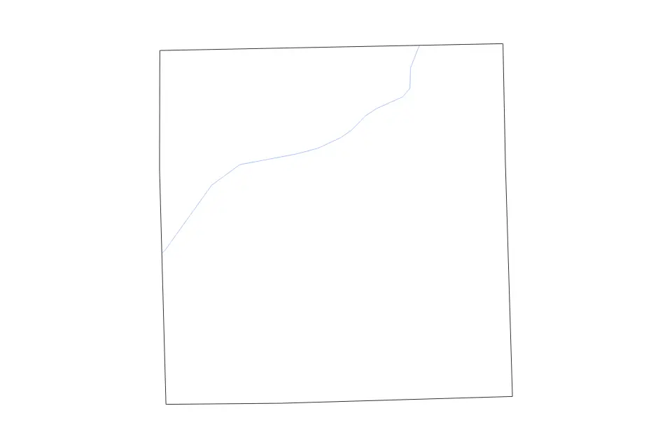 Outline map of Kendall County, Illinois with subdivision borders and rivers.