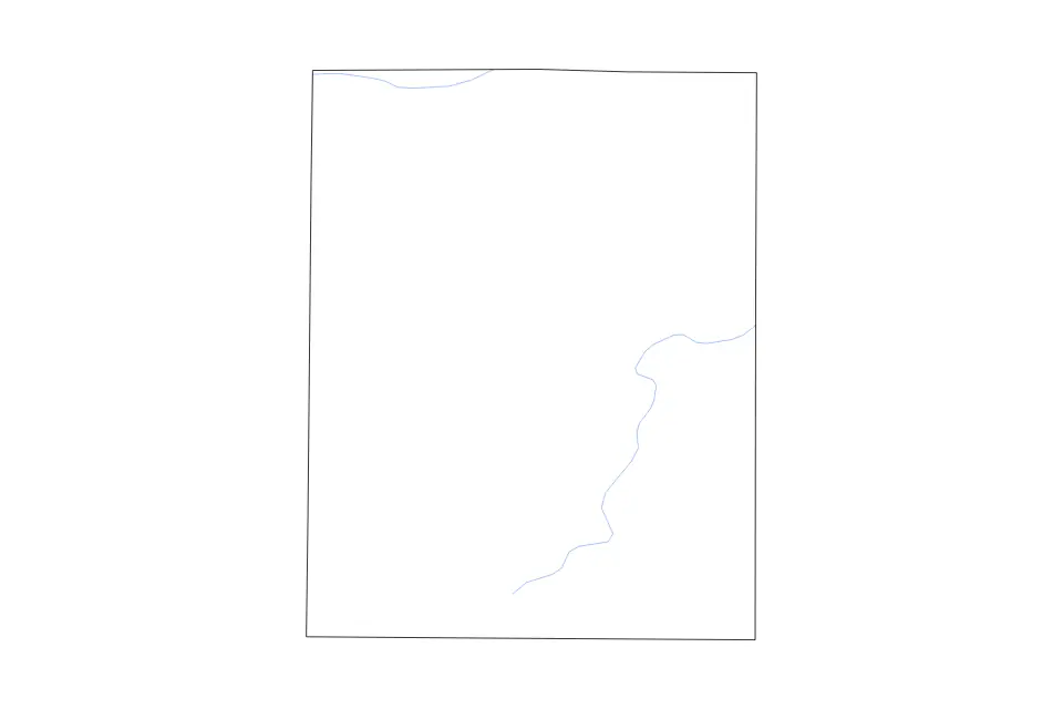 Carte de Knox, Illinois de type contour et rivières pour Amérique du Nord, montrant contour et rivières avec des limites nettes.