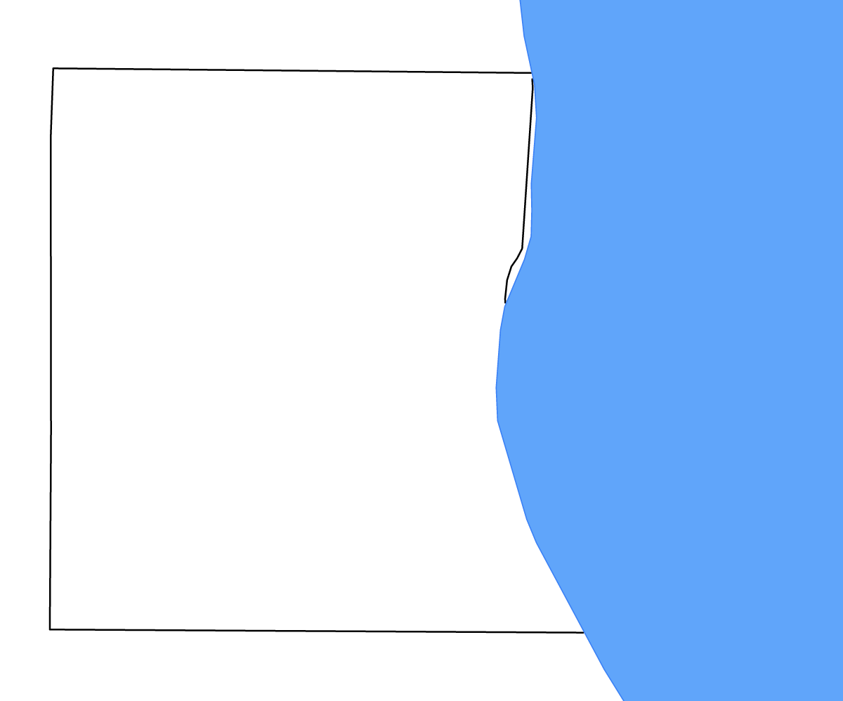 Mapa de contorno de Lake, Illinois con lagos y ríos.