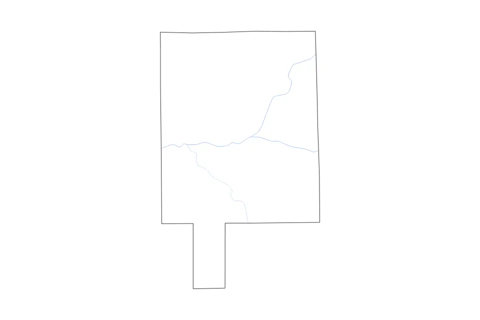 Mapa de LaSalle, Illinois de tipo contorno y ríos para América del Norte, con contorno y ríos con límites limpios.