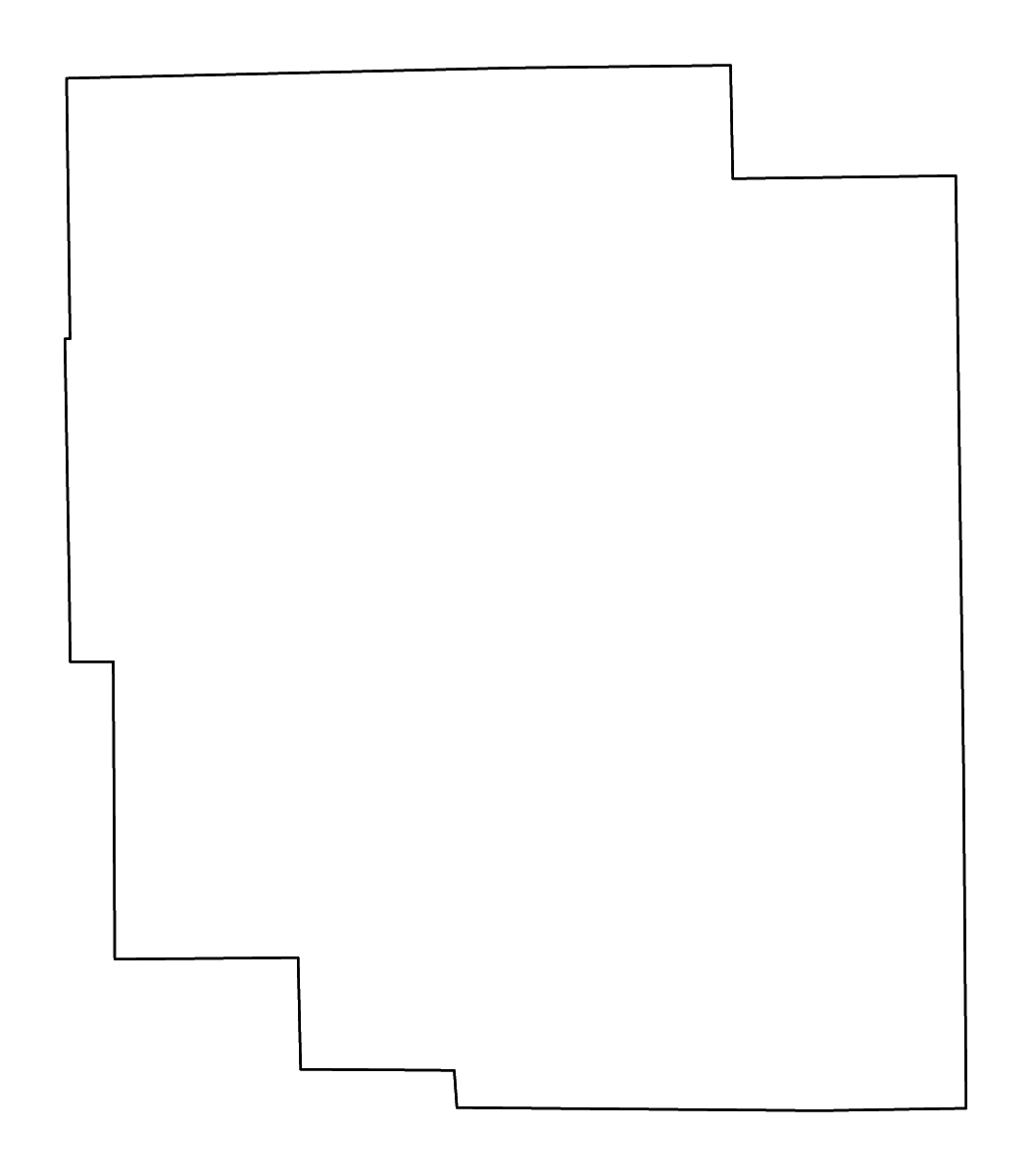 Outline map of Logan County, Illinois with rivers.