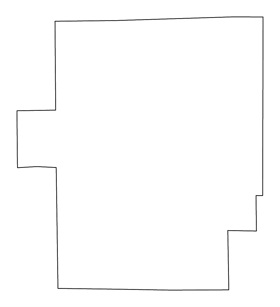 Carte de contour de Macon, Illinois avec rivières.