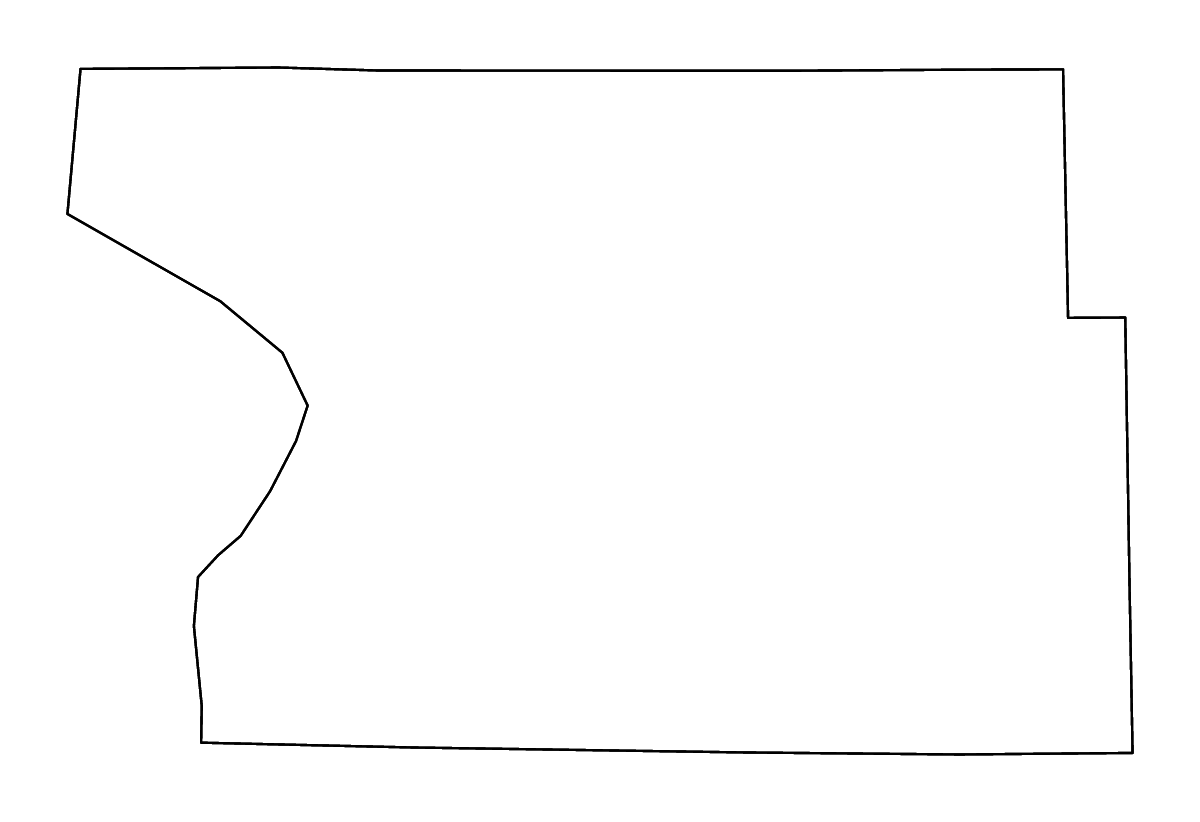 Carte de contour de Madison, Illinois avec rivières.