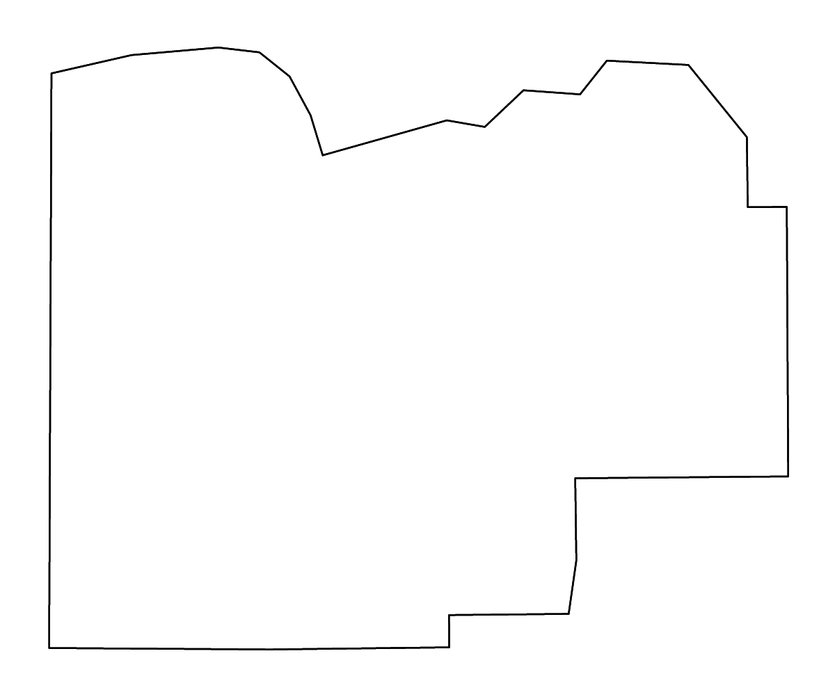 Carte de contour de Menard, Illinois avec rivières.