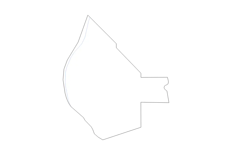 Mapa de Monroe, Illinois de tipo contorno y ríos para América del Norte, con contorno y ríos con límites limpios.