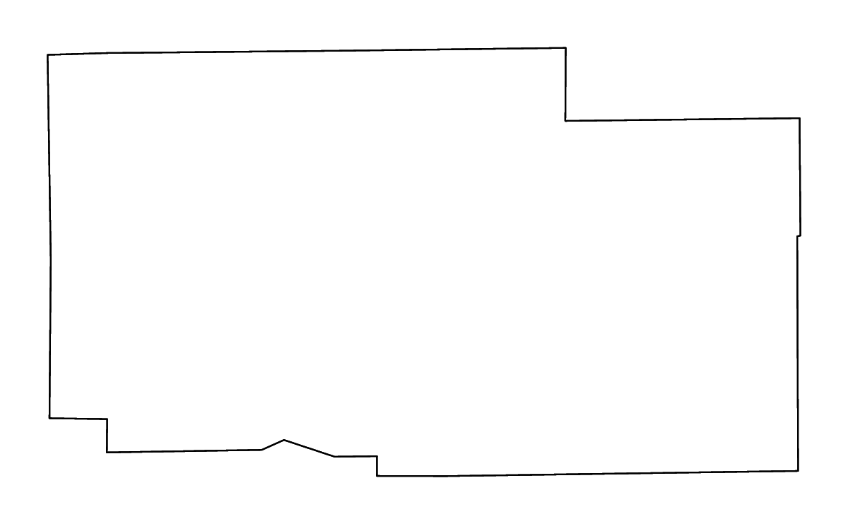 Mapa de contorno de Ogle, Illinois con ríos.